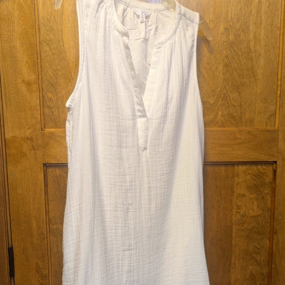 Dress, Women, White, Lined, Casual, Size M
